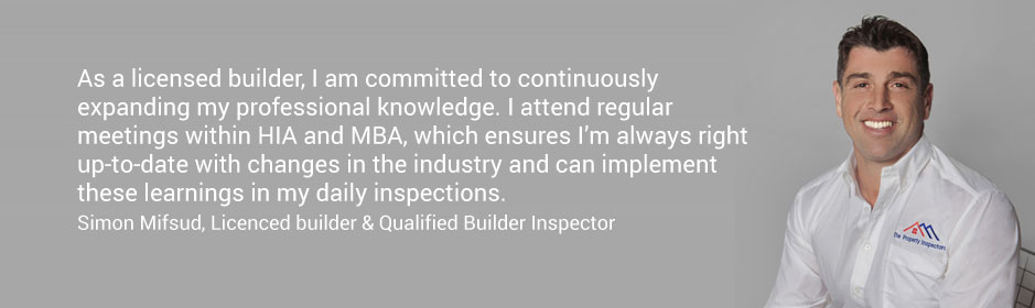 Simon Mifsud, Licenced builder and Qualified Builder Inspector